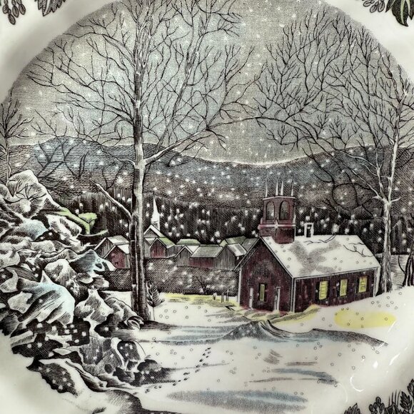 JOHNSON BROTHERS “The Friendly Village” Dinner Plate-Set of 2, England 1883, NEW - Picture 3 of 6